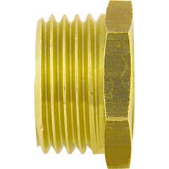 Reduzierstück aus Messing, Aussengewinde AG: 1/4", Innengewinde IG: 1/8"