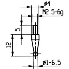 Messeinsatz Modell 9 für alle Messuhren mit Innengewinde M2,5