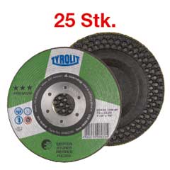 25Stück Schruppscheibe Stein 115x22mm C36-BFX,für Stein+PVC,3 Stern