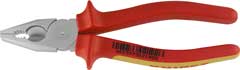 Kombizange EN60900 verchromt, geprüfte PVC-Hüllen,ölgehärtet, Länge: 160mm