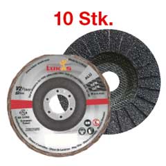 10x Fächerschleifscheibe V2 Power, PREMIUM,Alu,SIC,Typ 28,gerade, Außendurchmesser: 115mm, Körnung: 40