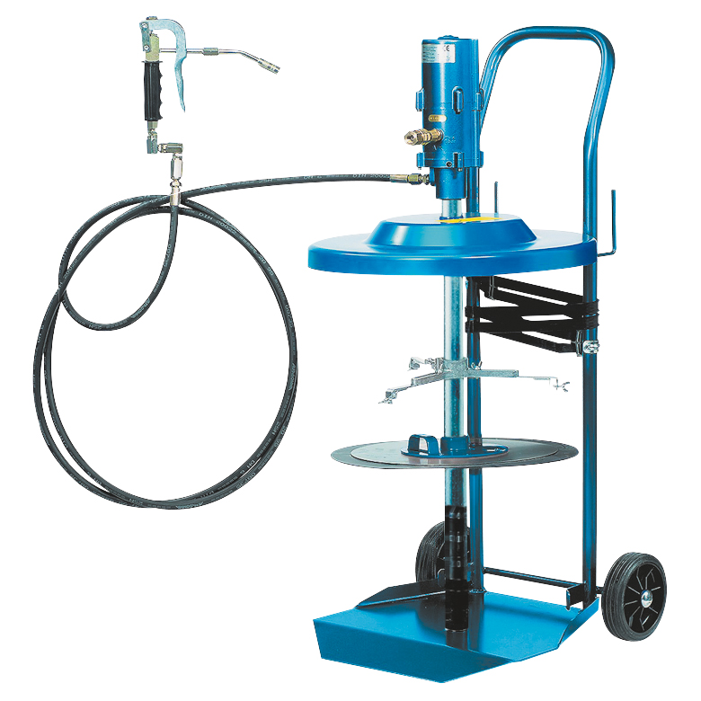 Abschmierpresse für Fettgebinde, Behältergröße: 25kg, Behälterdurchmesser: 310/335mm