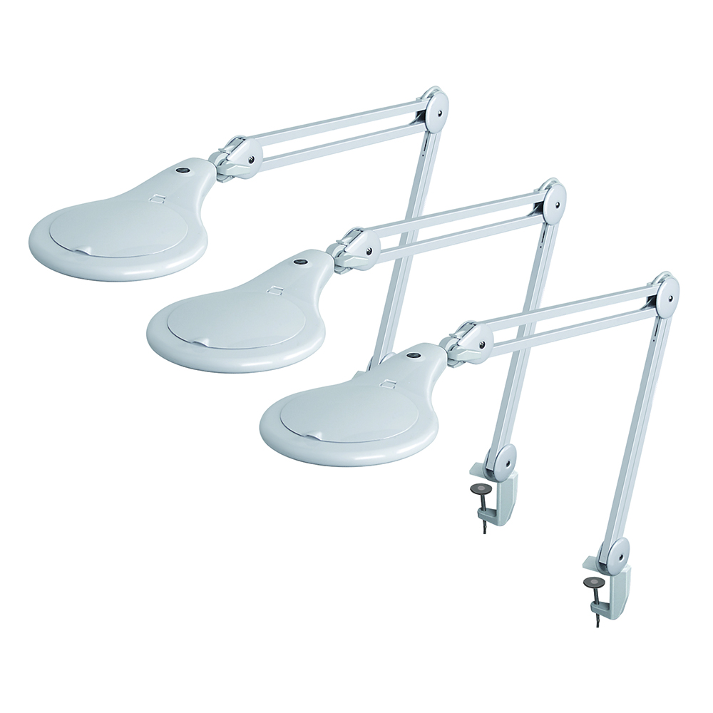 3St.LED Arbeits-u.Lupenleuchte 48LED's 230V,3 Dioptrien,mit Tischklemme