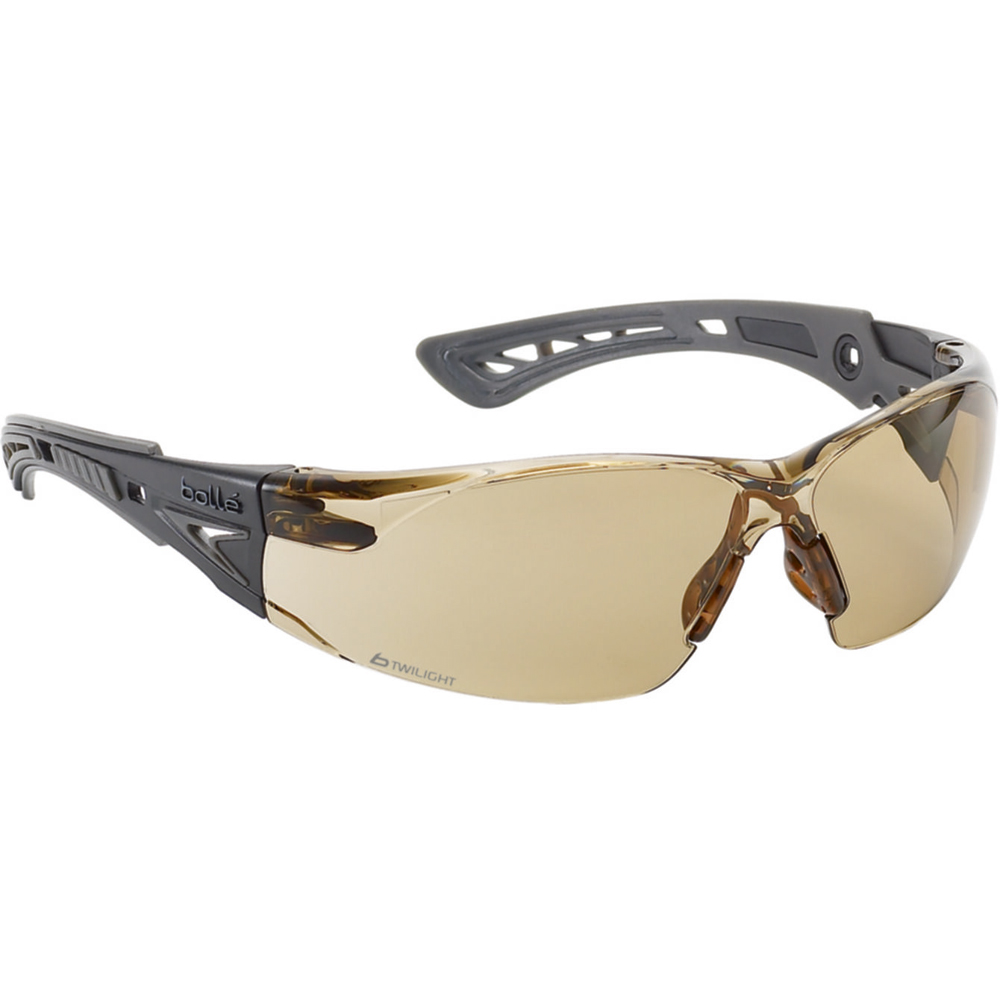 Bügelschutzbrille Rush+ Twilight EN 166 5-2  UV-Schutz, grau/schwarz
