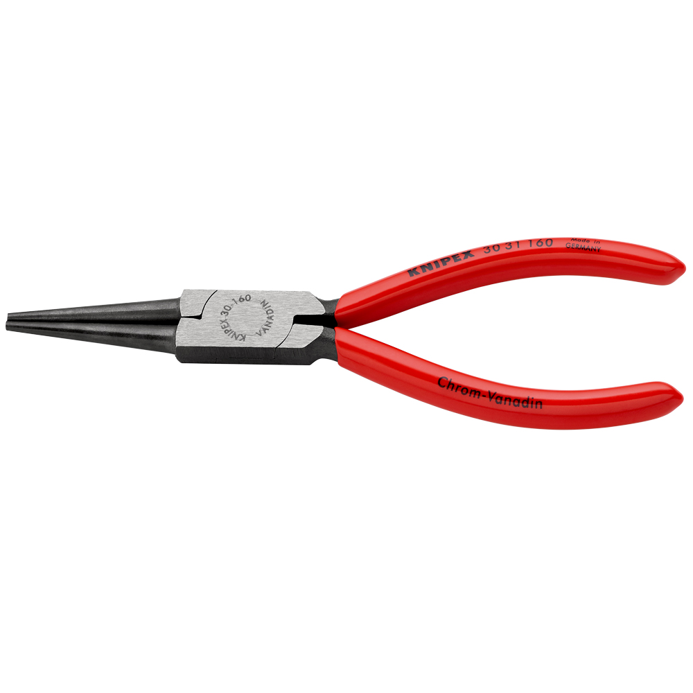Langbeckz. 160 mm, runde Backen, atram. schwarz, poliert, KNIPEX