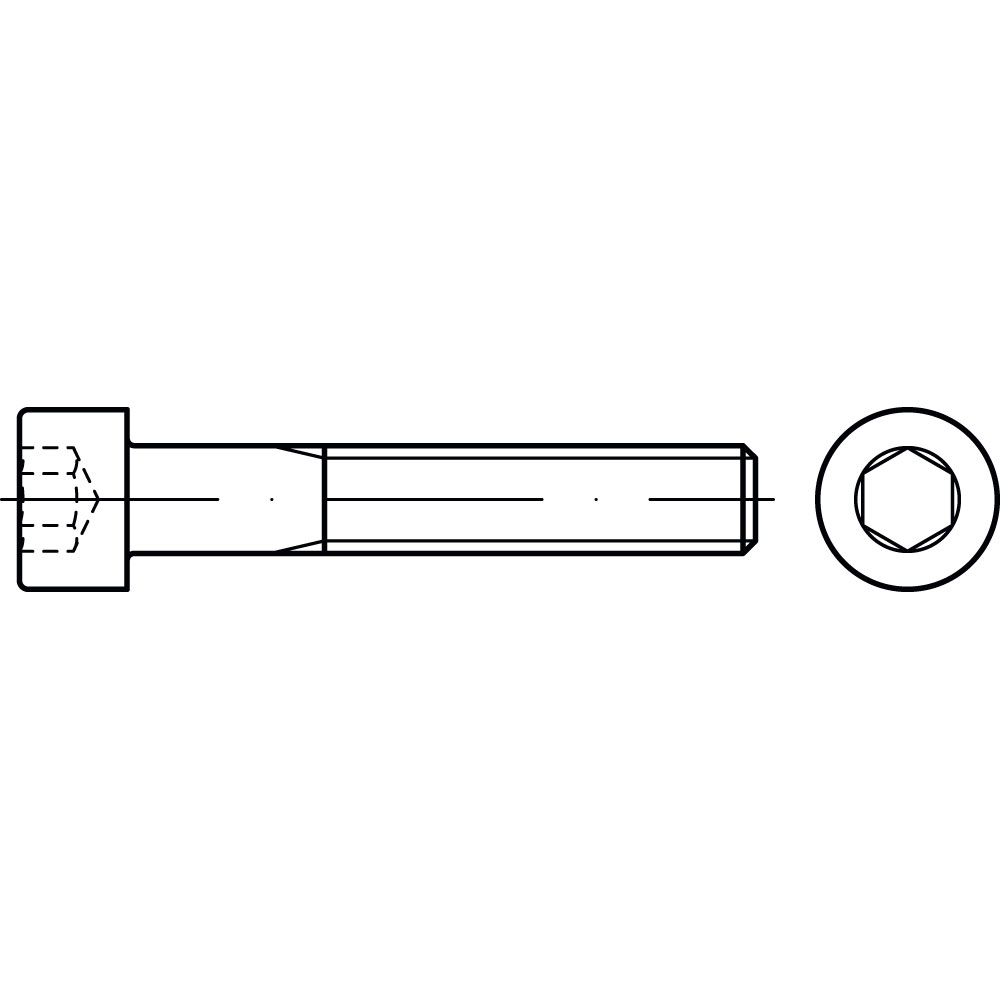 Zylinderschraube DIN 912 UNC ASME B 18.3 BLANK UNVEREDELT