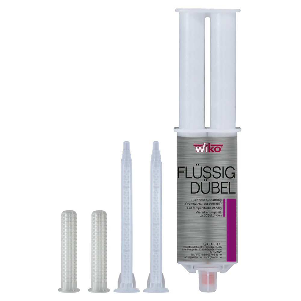 2K PU-Dicht-u.Klebstoffkartusche,25ml komplett mit Mischdüsen