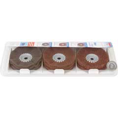 Satinier-Set 100x25x10mm 4-teilig grob mittel,fein und Spanndorn,f.alle Striche