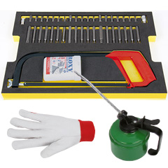 Schubladen-Werkzeugmodul Bügelsäge groß PermaPor 495x330x35mm