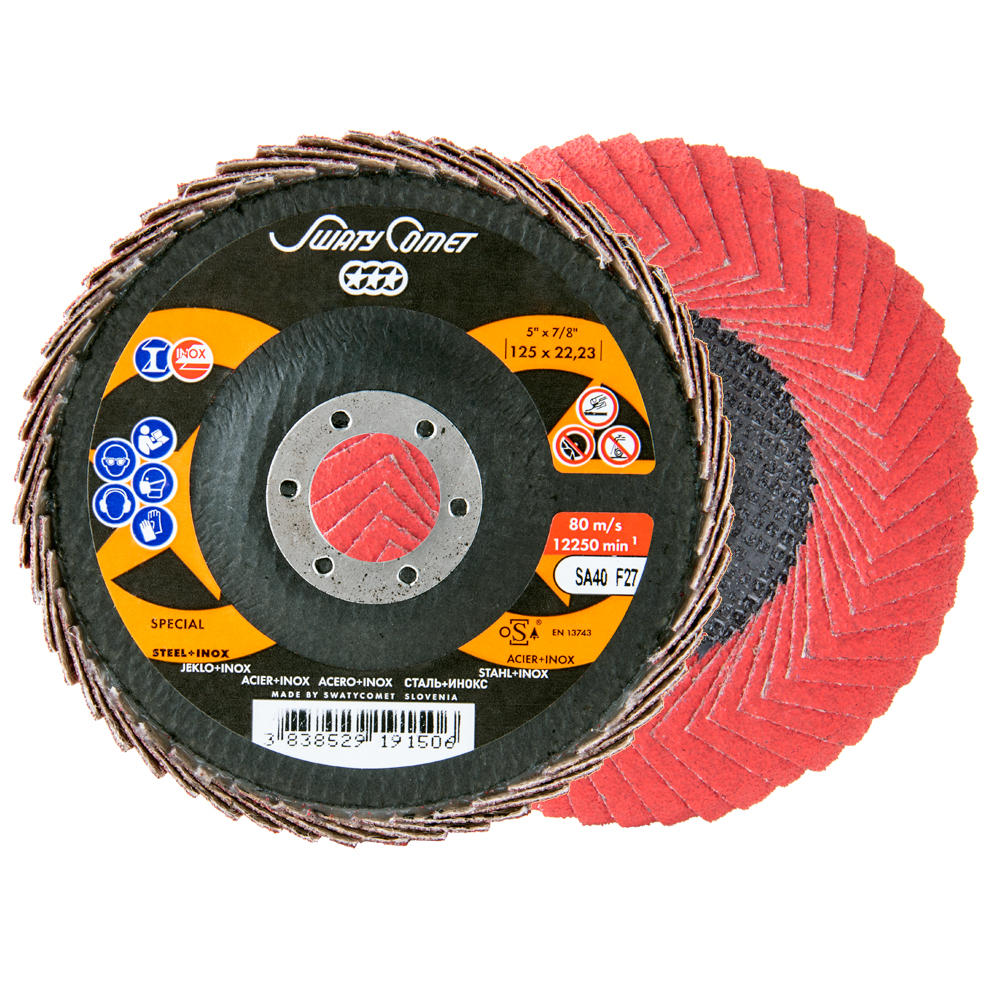 Fächerscheibe mit 90° Radius Premium,Keramik,Typ F27