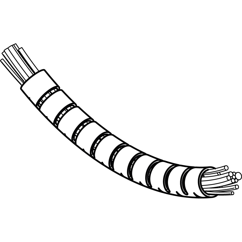 Kabelbündelschlauch Helawrap PP grau, Kunststoff grau, Dimension: 16mm, Länge: 2000mm
