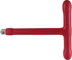 T-Quer-Griff 3/8" 200 mm 4-Kant 1000V CV-Stahl,2-Schicht-isoliert,Stückgeprüft