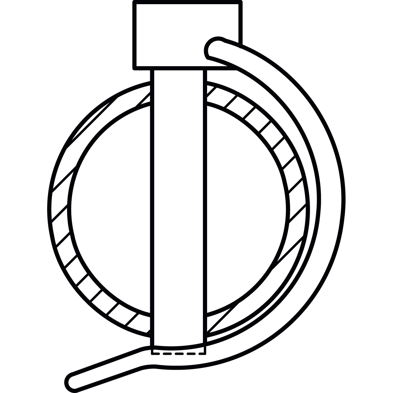 Rohrklappstecker St. A2K, galvanisch verzinkt, Nenndurchmesser: 6mm, Länge: 40mm