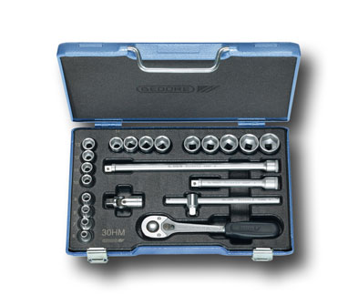 Steckschlüssel-Satz 3/8" 22-tlg 6-kant 6-22 mm, 30 HMU-10