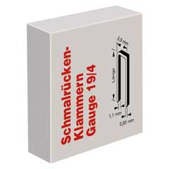 Tackerklammern Nr.4 19GA 5,9x1,1x0,85mm