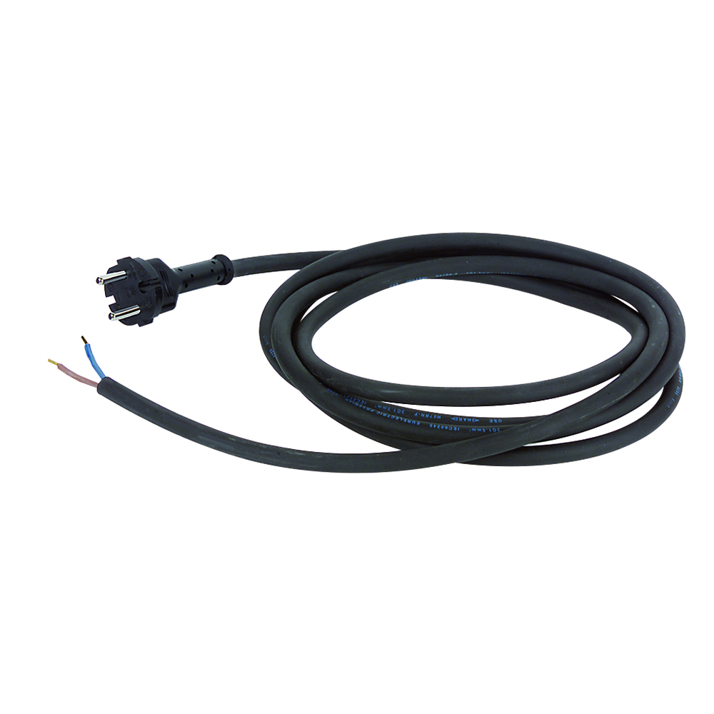 Maschinenanschlusskabel , H05RN-F,Stecker 230V/16A,montagefertig, Länge: 3m, Kabelquerschnitt: 2x1mm²