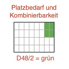 Kästchen D48/2 - 117x83x48mm  für Koffer Typ 77/1