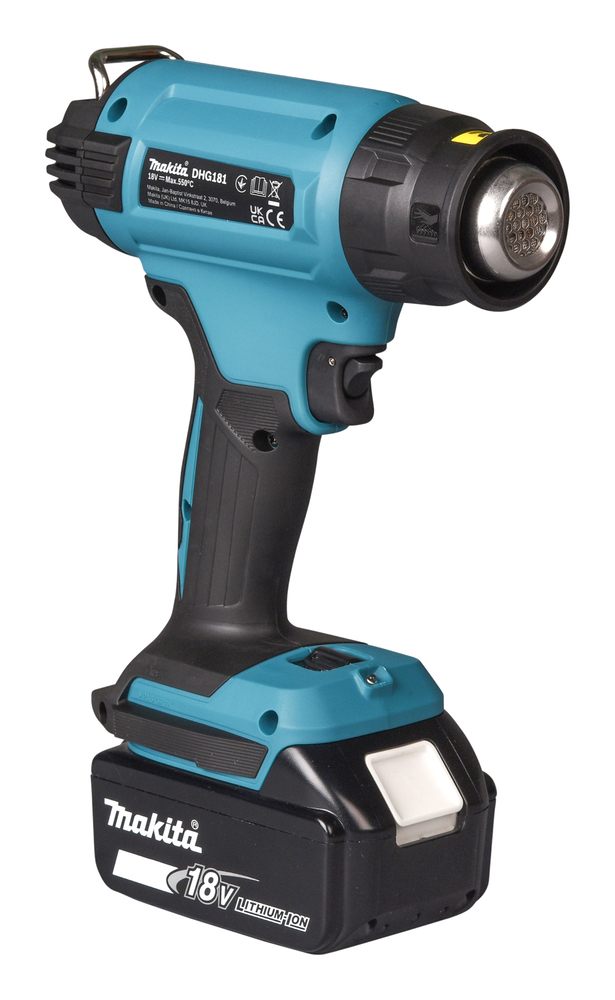 Akku-Heißluftgeb. MAKITA DHG181RT1J 18V max.550°,5Ah Akku,Koffer u.Ladegerät