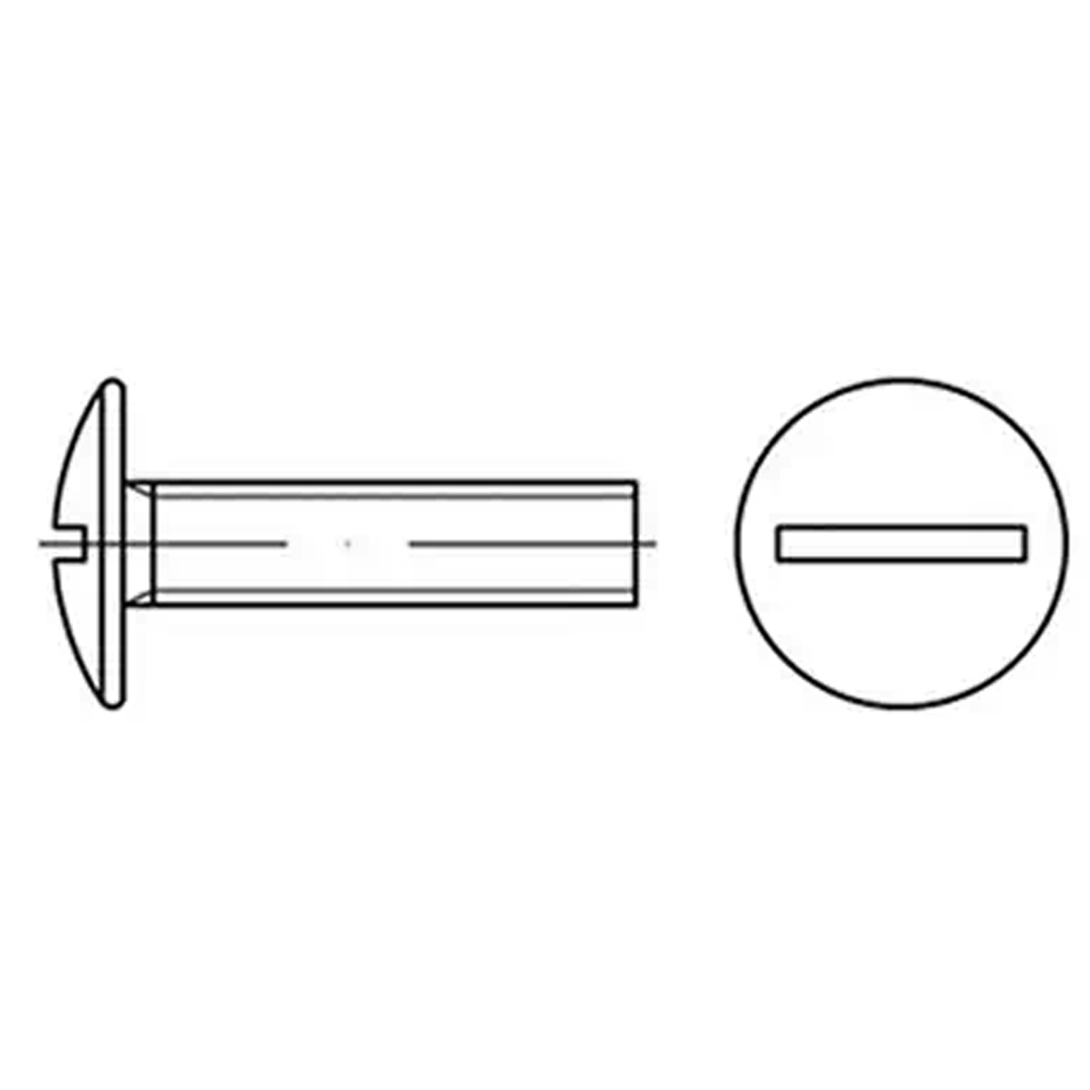 Becherschrauben A2, KOPF Ø 12,5MM ROSTBESTÄNDIG, Gewindenenndurchmesser: 5mm, Länge: 25mm