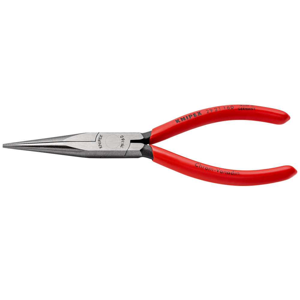 Telefonzange, flach-runde Backen, schwarz atramentiert, poliert, KNIPEX
