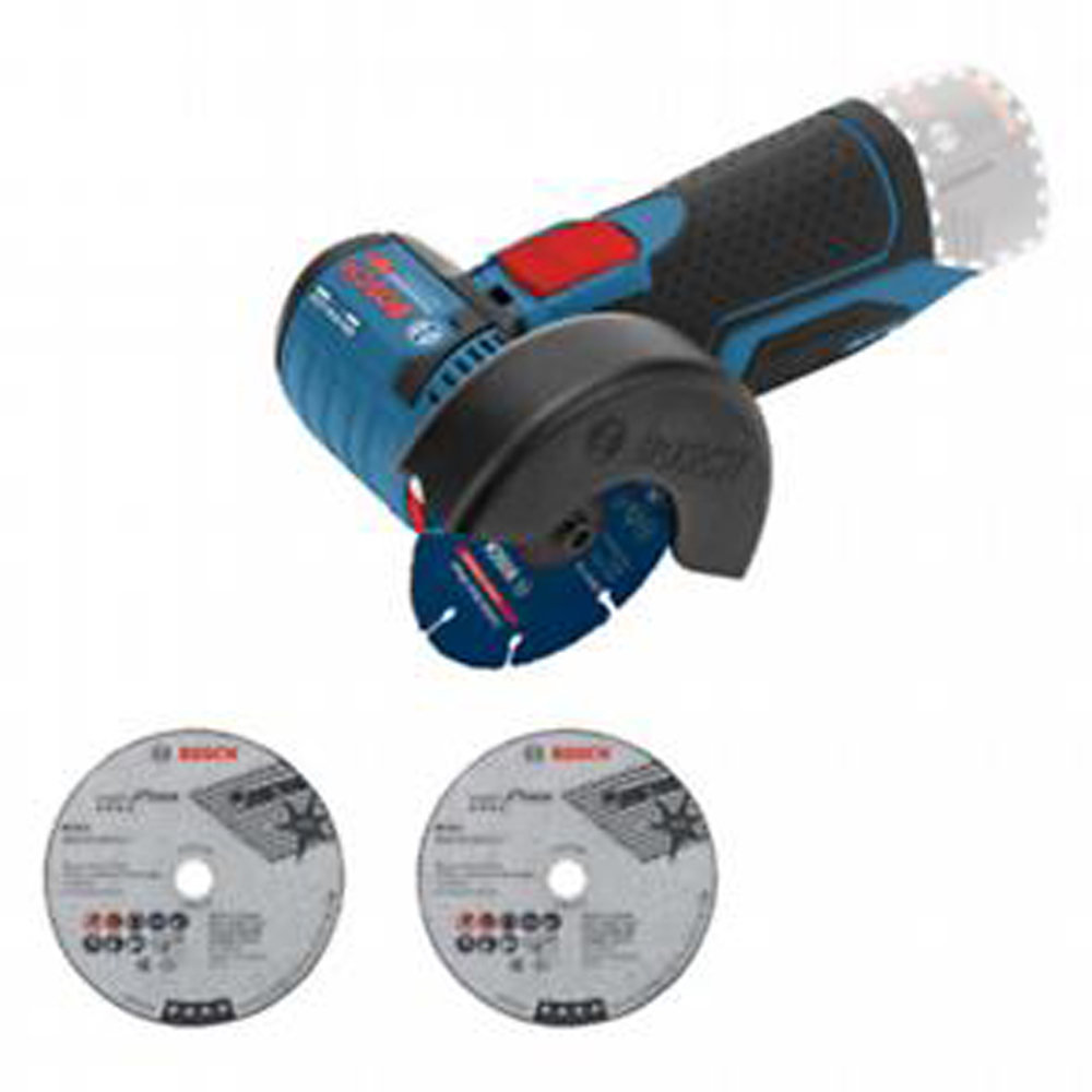 Akku Winkelschleifer BOSCH GWS 12V-76 ohne Akku, inkl. 2 Inox Trennscheiben