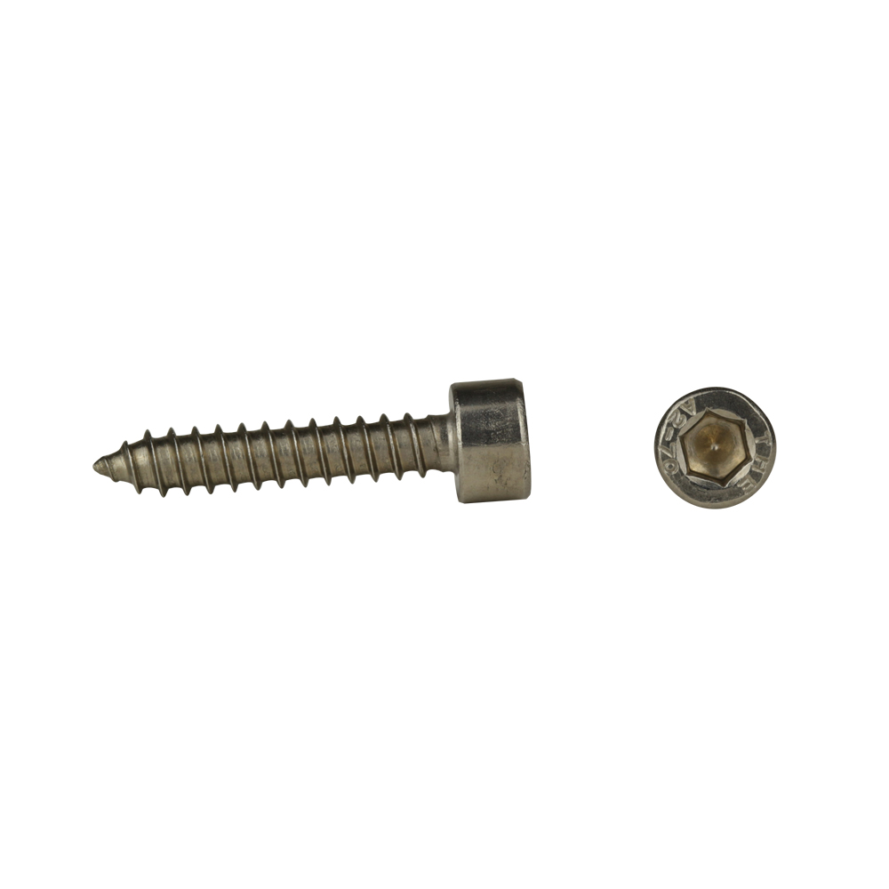 Zylinderblechschraube A2 6,3 x 80 MIT SPITZE KOPF DIN 912 ROSTFREI VP=200
