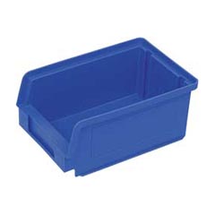 Sichtbox blau 50x125x133mm aus Polypropylen,für Schlitzplatte
