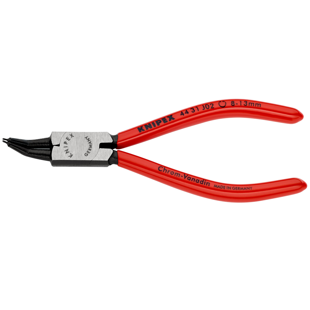Seegerzange-I, poliert, 45° Spitze, L:140mm, f. Innenringe in Bohrun