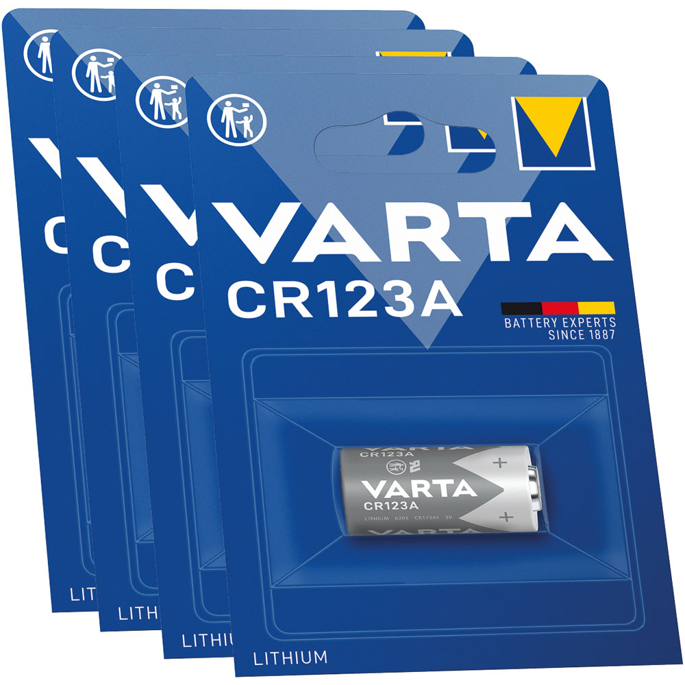 4 Stück Batterie Li-Photo,CR123A,3V 1600 mAh,17,1x34,5mm,nicht aufladbar