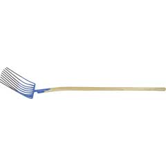 Schottergabel 9Z/250x340mm Federtülle 9 Zinken,gebogener Eschenstiel