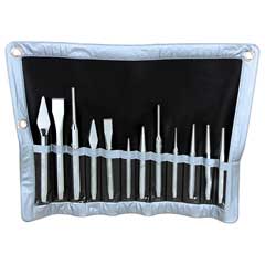 Werkzeugsatz 12-teilig,in Tasche,CrV Splintentreiber,Durchschläger,Körner