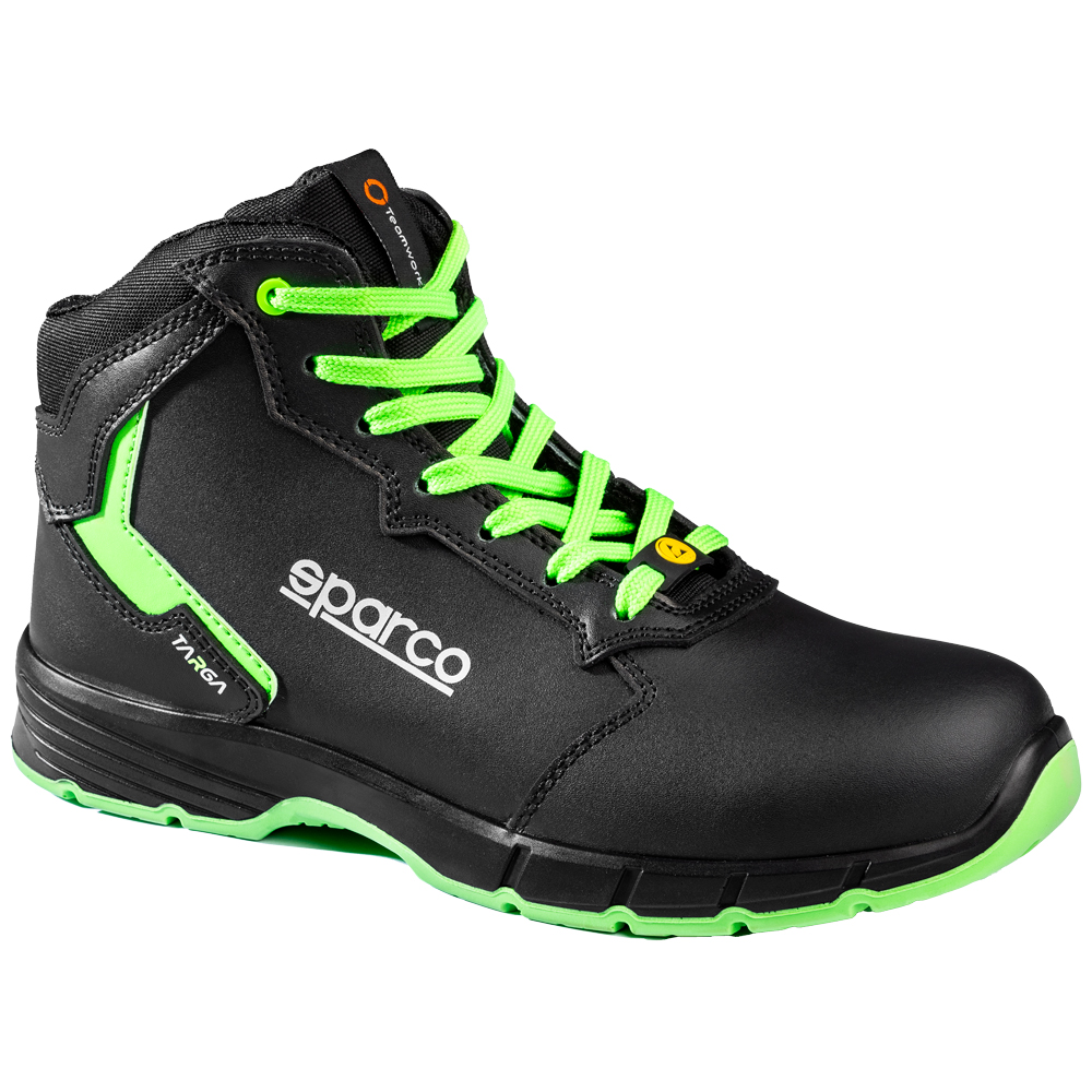 Sicherheitsstiefel SPARCO Willy S3 schwarz/grün EN 20345 S3S SR FO ESD