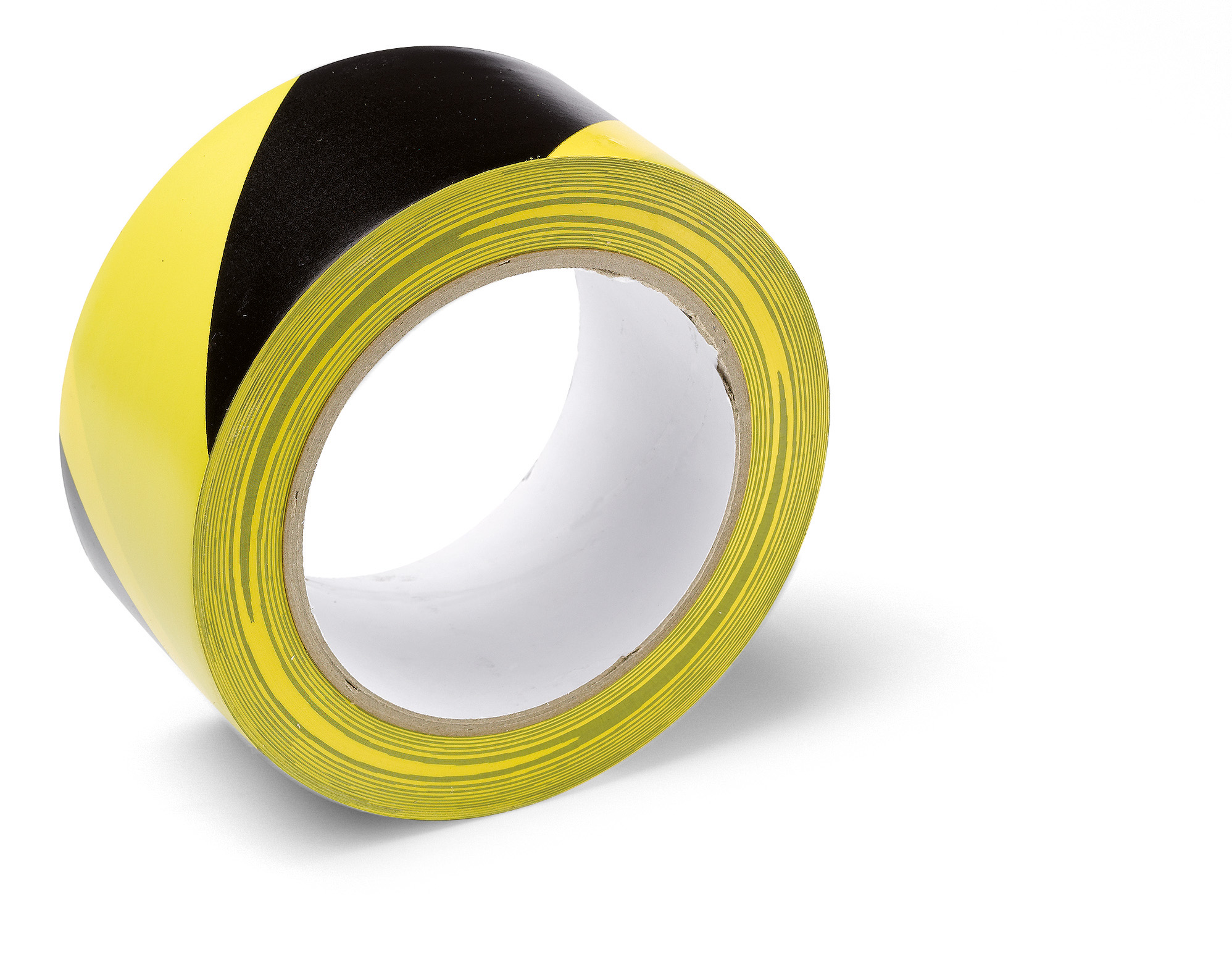 Warnband SCHWARZ/GELB 50mmx33m selbstk. PVC witterungsbeständig, Warning Tape