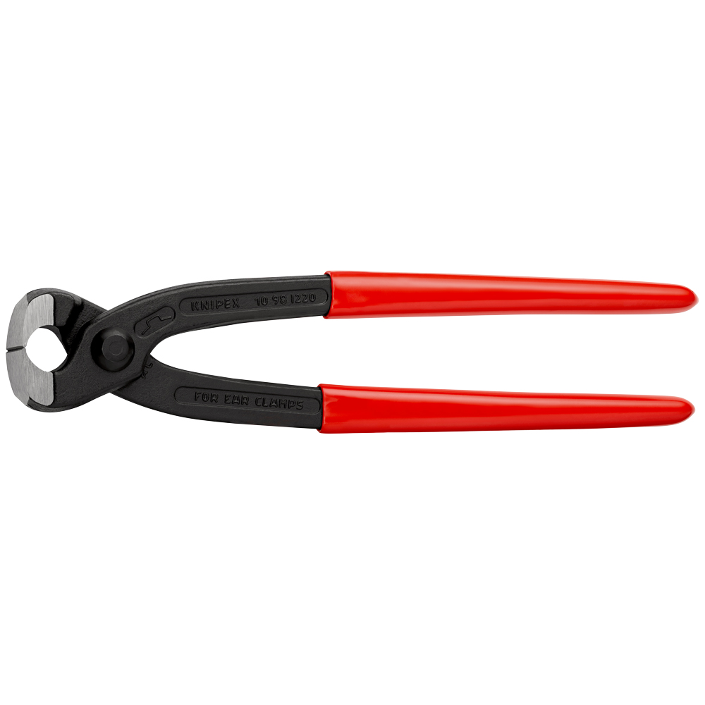 Ohrklemmenzange 220 mm schwarz atramentiert, poliert