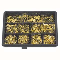 Krallenverbinder-Set 400-tlg. 0,5-2,5mm² unisoliert,in Kunst-Stoffkassette