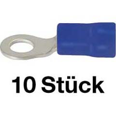 10 Stk.Ringkabelschuh isoliert M3-blau für Kabel 1,5-2,5mm²