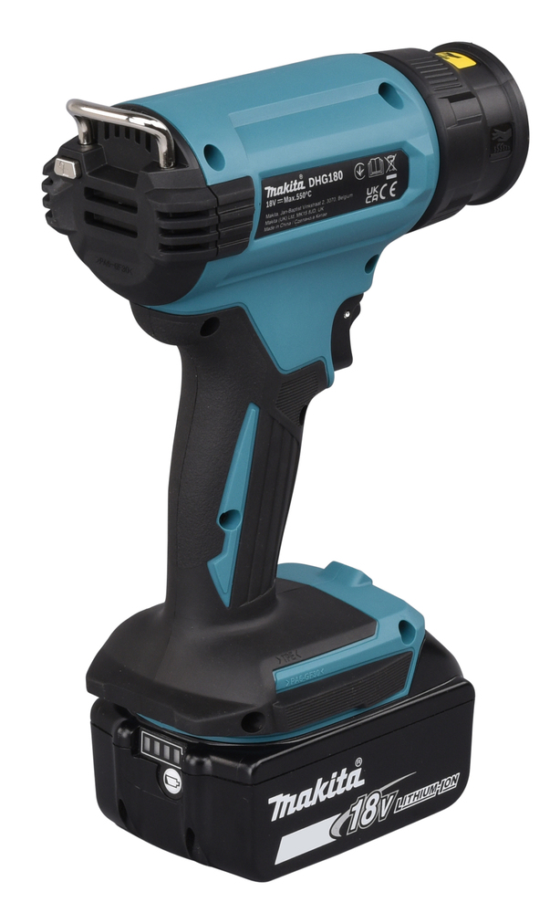Akku-Heißluftgeb.MAKITA DHG180RT1J 18V max.550°,5Ah Akku,Koffer u.Ladegerät