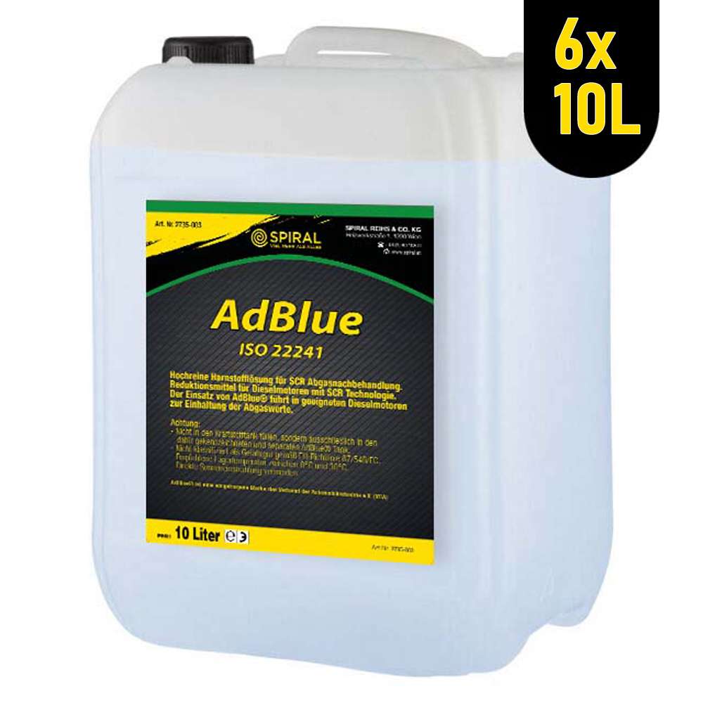 Kraftstoffadditiv SPI AdBlue 6 x 10l inkl. flexibler Ausgießhilfe