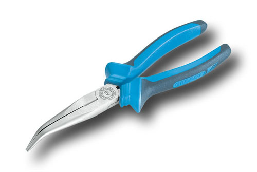 Flachrundzange 160 mm, 2-Komponentengriff, 8132 AB-160 JC