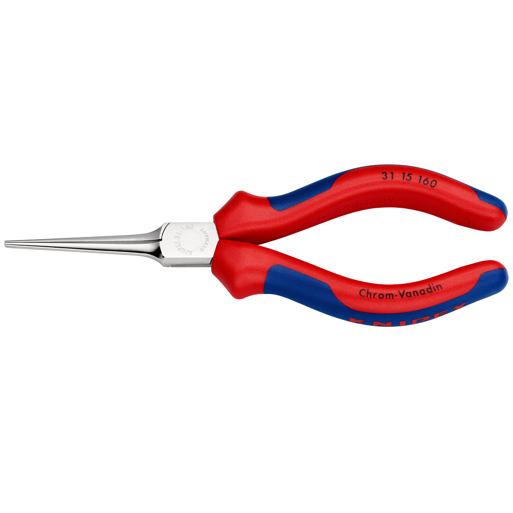 Greifzange 160 mm, flache Backen,verchr. mit Mehrkomponenten-Hüllen, KNIPEX