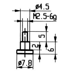 Messeinsatz Modell 13 für alle Messuhren mit Innengewinde M2,5