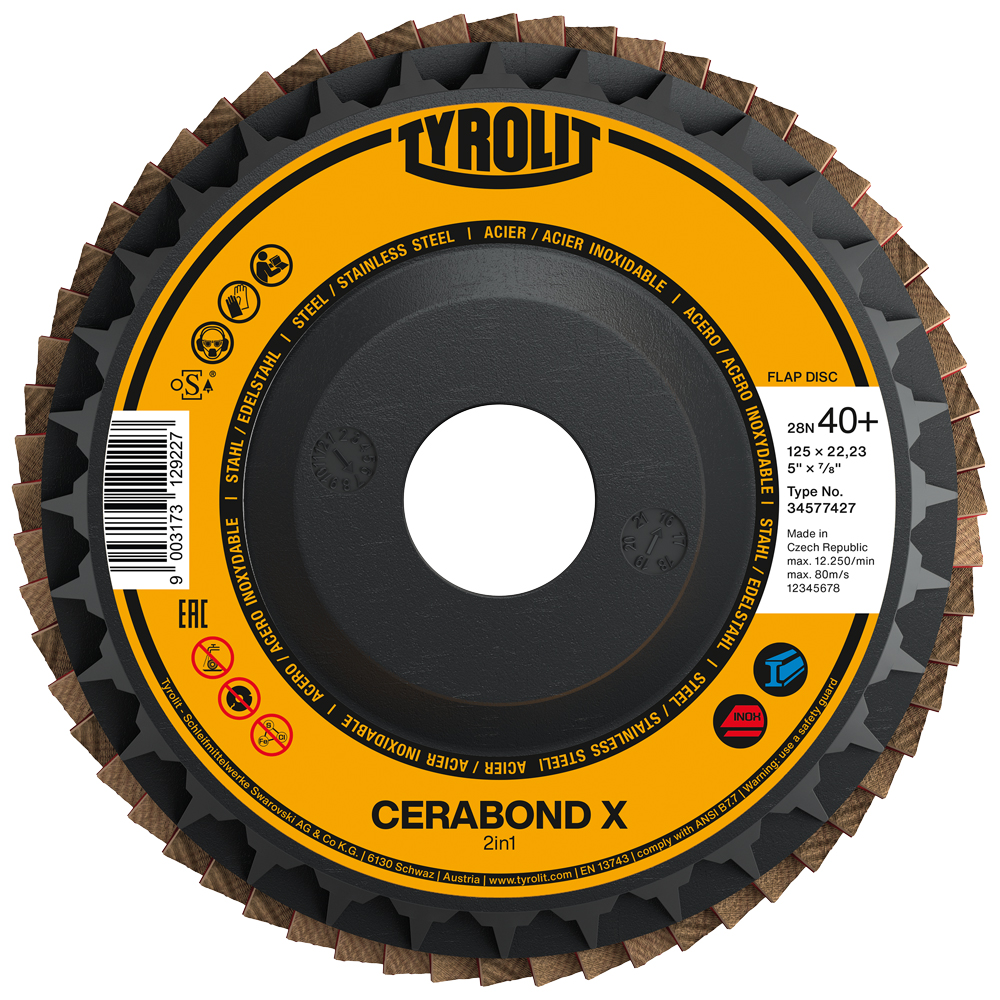 Fächerscheibe CERABOND X ,125mm Premium,Ceramic,konisch
