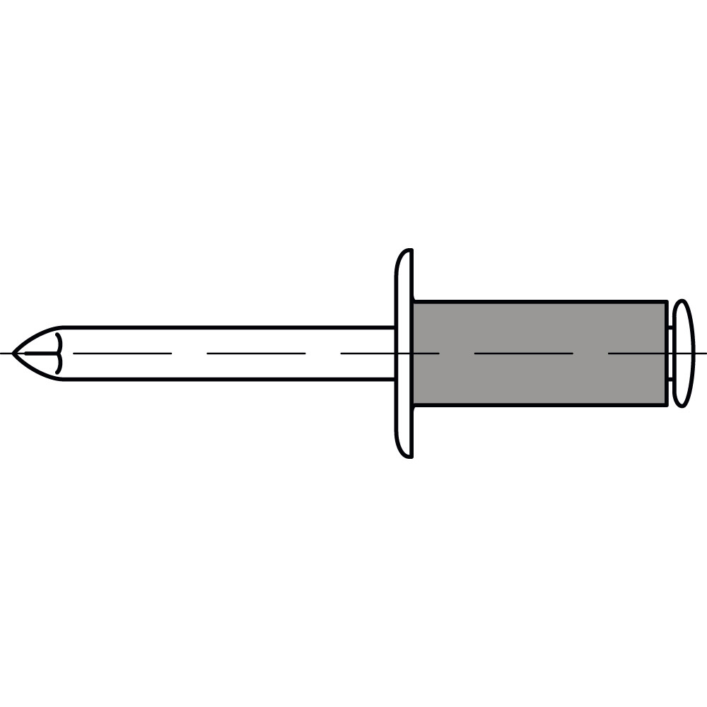 Flachkopf-Blindnieten A2/ST A2K EDELSTAHL/STAHL GALVANISCH VERZINKT