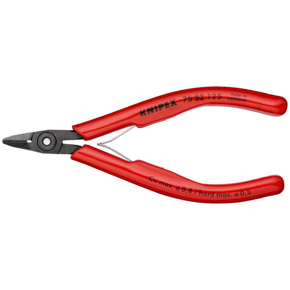 Seitenschneider SLIM 125mm spitz mit Doppelführungsniete,präzise Schneiden