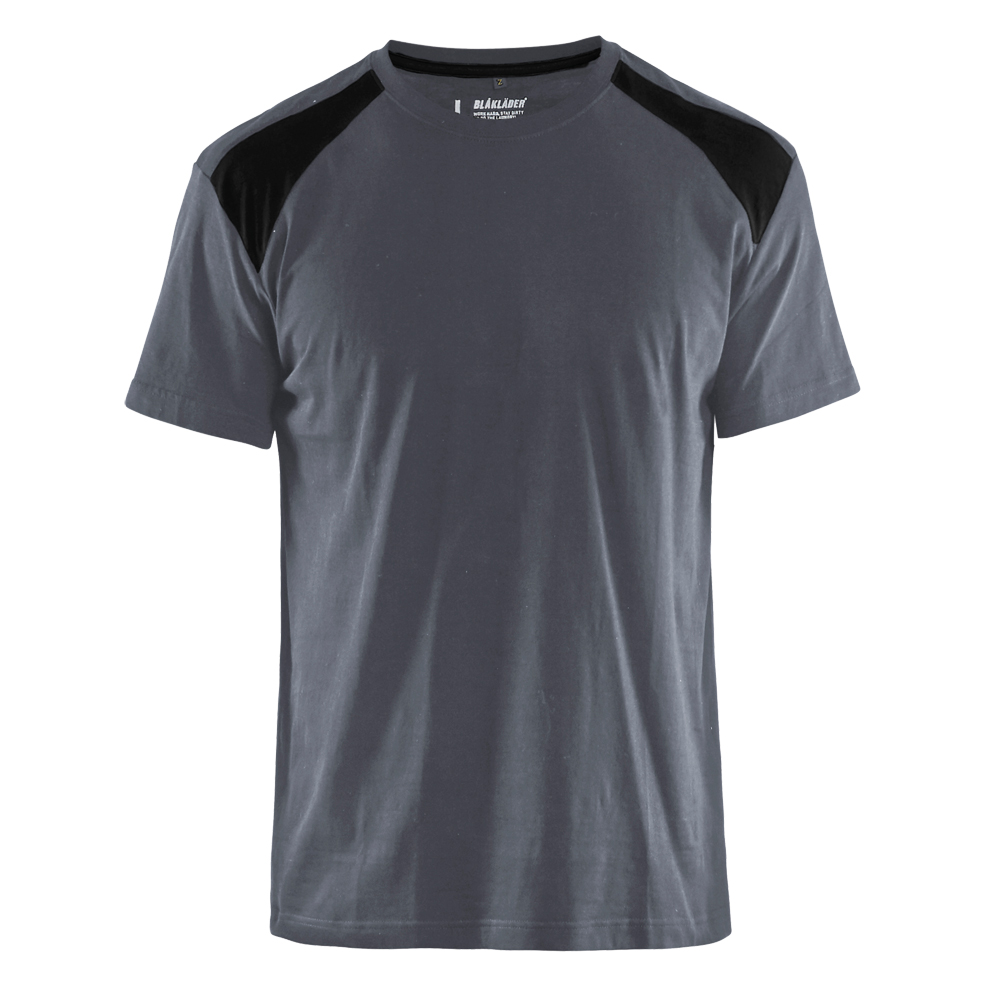 T-Shirt,grau/schwarz UNITE 3379,100% BW,Single Jersey,150g/m²