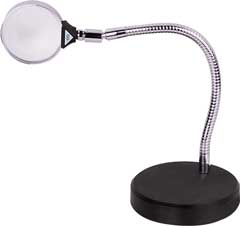 Stand-Lupe 3-fache Vergrößerung mit biegsamer Säule,Lupen-Ø 75mm
