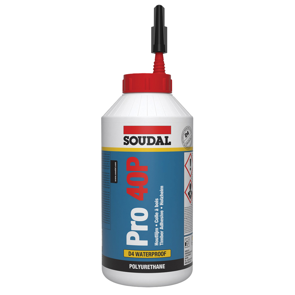 Holzleim Proline 40P Flasche 750g D4 Leim Polyurethanbasis,wasserfest
