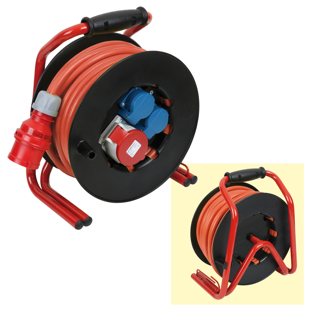 Kabeltrommel 400/230V/16A,25m 5x1,5mm² Bauflex K35,1x400/2x230V,IP44