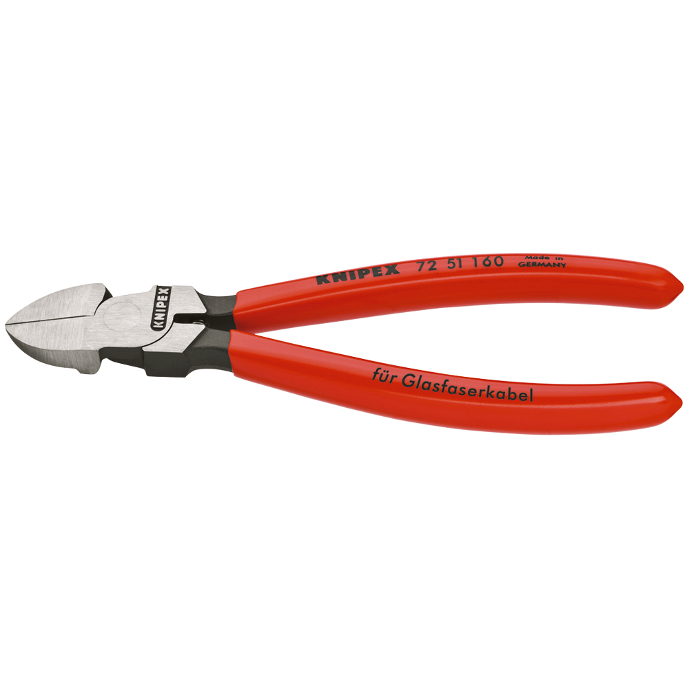 Glasfaser-Seitenschneider gerade 160mm Spiralfeder,Schenkel PVC-getaucht