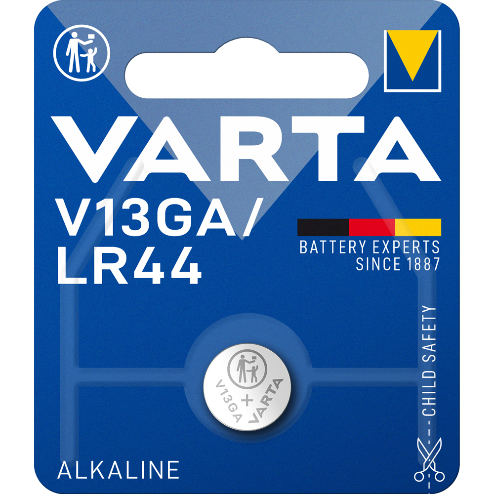 Knopfzelle Alkaline AG13, LR44, 10 Stk. 1.5V Batterie,auf Blisterkarte